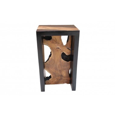 SELLETTE radice teak legno suor nero/natura ROOTY