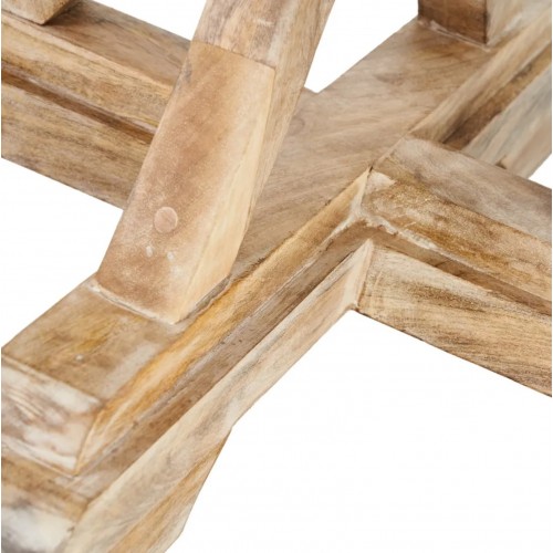 Tavolo rotondo Manguier Legno 100 cm Cerusea Bianco - DENZZO DENZZO - 7