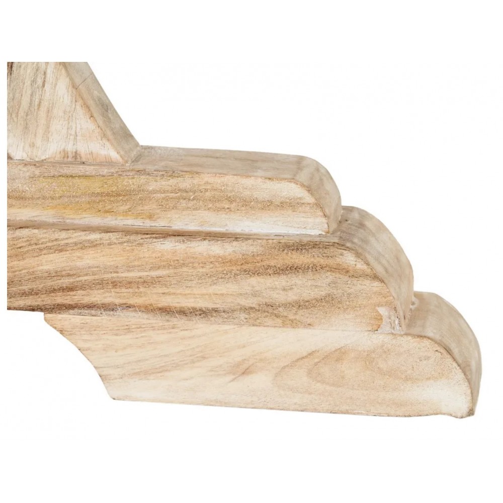 Round Table Manguier Wood 100 cm Cerusea White - DENZZO DENZZO - 9