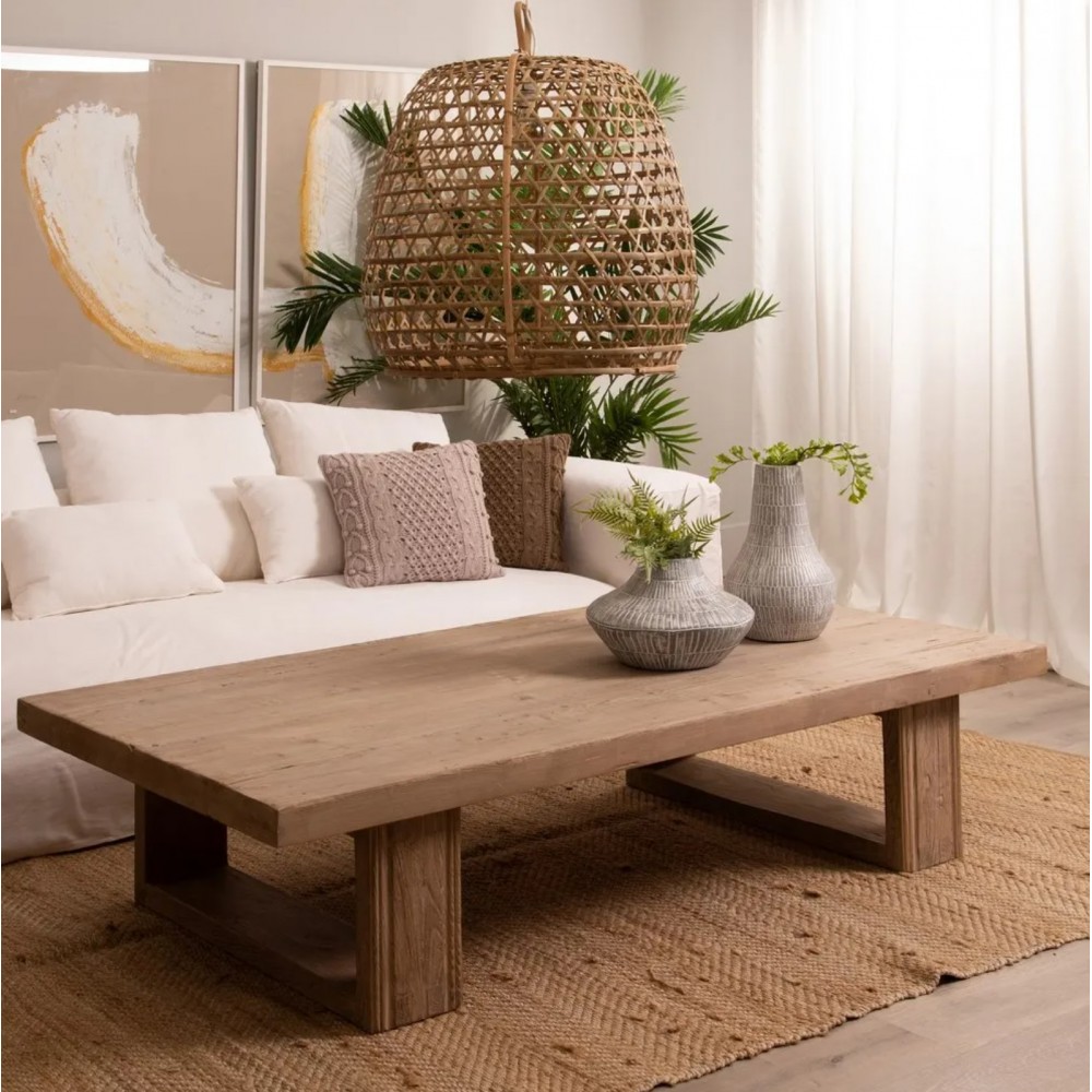 Natural wood coffee table 184cm MADE DENZZO - 3