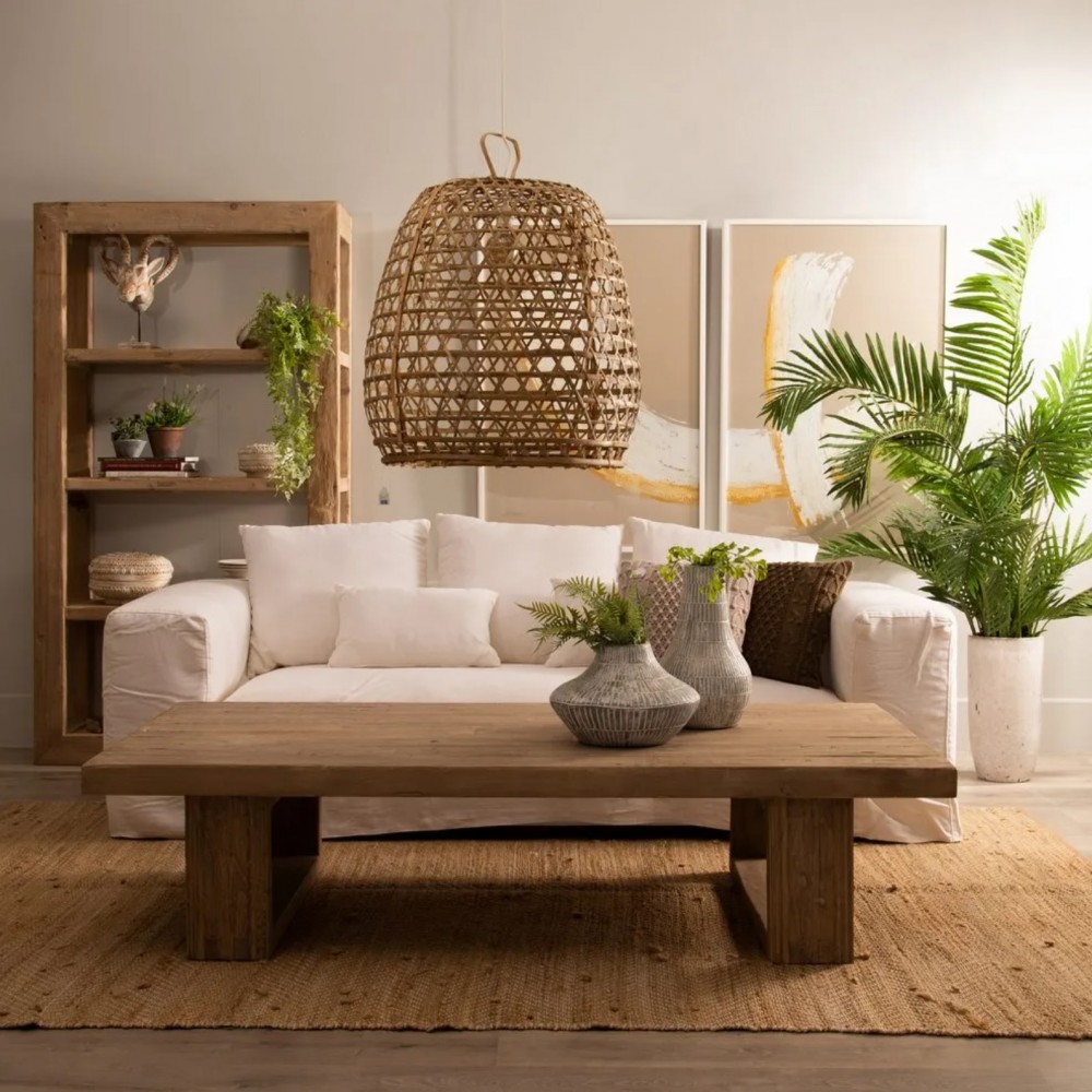 Natural wood coffee table 184cm MADE DENZZO - 2