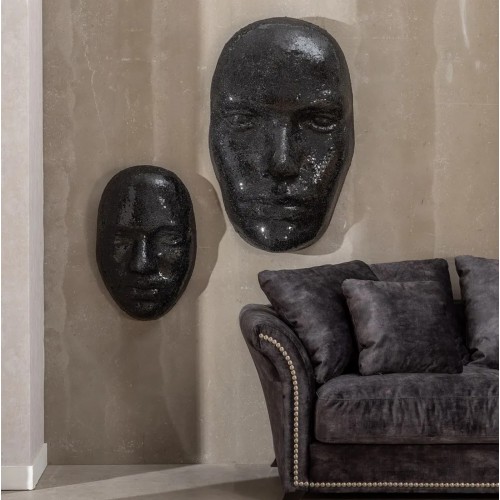 Wall decorative mask in black mirror mosaic 104 cm Exaltation (4 reviews) DRIMMER - 1