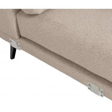 Canapé d'angle droit bouclette beige 284cm DENZZO DENZZO - 9