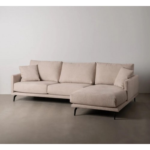 Rechtse Ecksofa beige Schnalle 284cm DENZZO DENZZO - 2