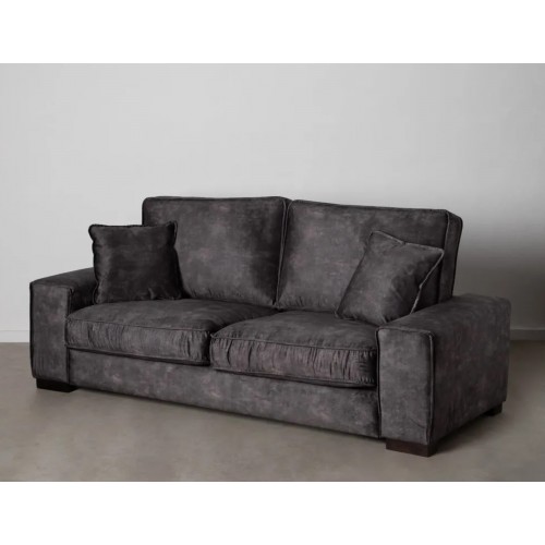Sofá de 3 asientos en tejido gris oscuro 230 cm DENZZO DENZZO - 3