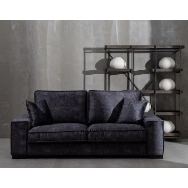 Canapé 3 places en tissu gris foncé 230 cm DENZZO DENZZO - 2