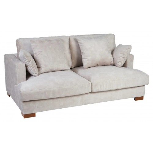 2 seater sofa in beige fabric 190cm DENZZO