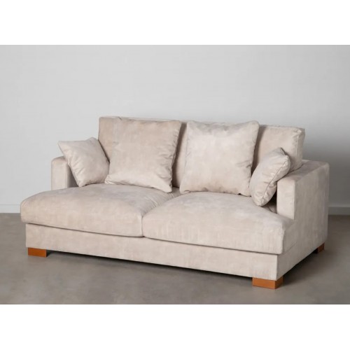 2 seater sofa in beige fabric 190cm DENZZO