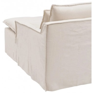 Canapé Méridienne tissu beige 190cm DENZZO DENZZO - 11