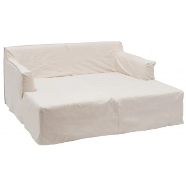 Sofa Meridienne beige stof 190cm DENZZO DENZZO - 12