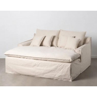 Sofa Meridienne beige stof 190cm DENZZO DENZZO - 3