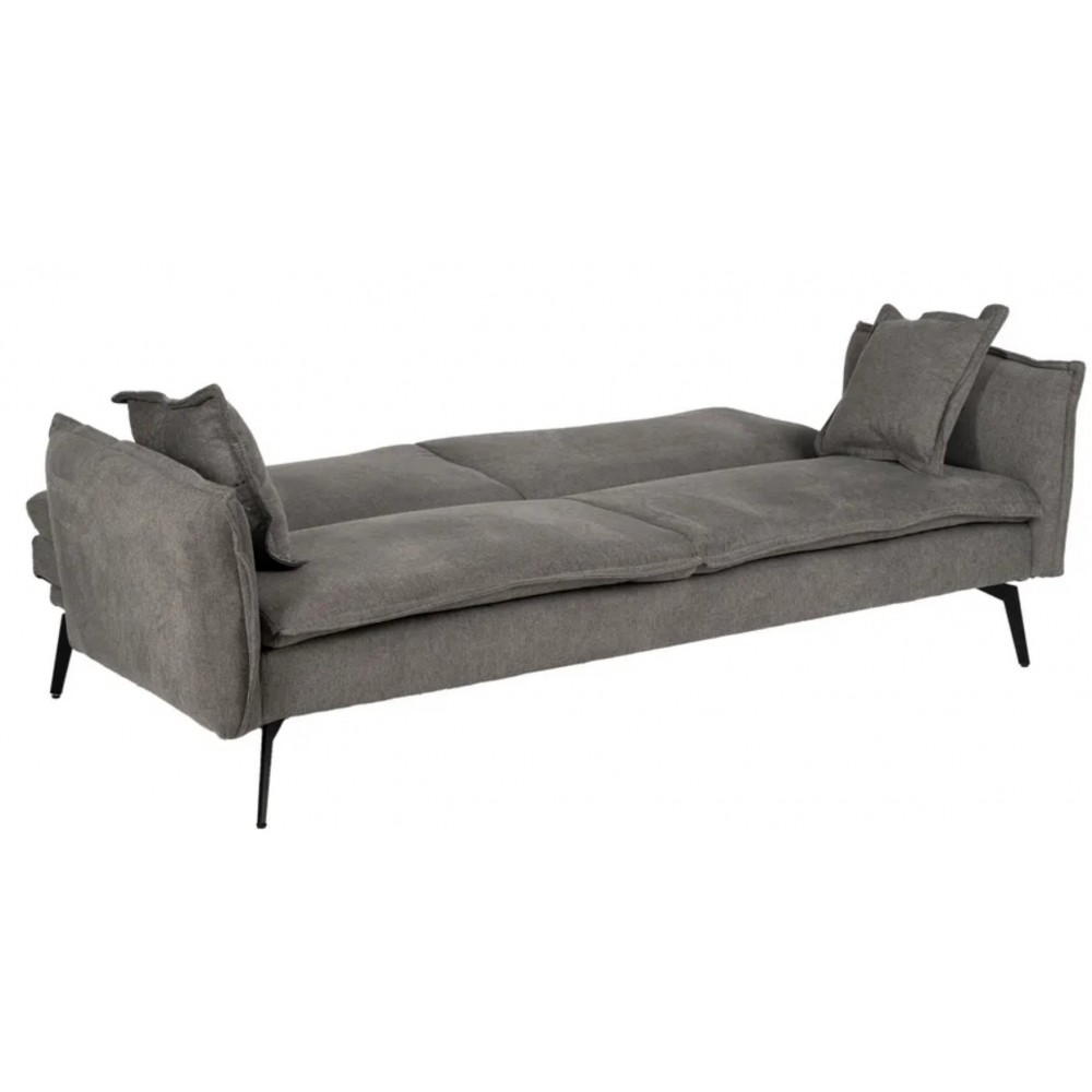 Sofa-Lit grey fabric metal foot linen 214cm IXIA IXIA - 2
