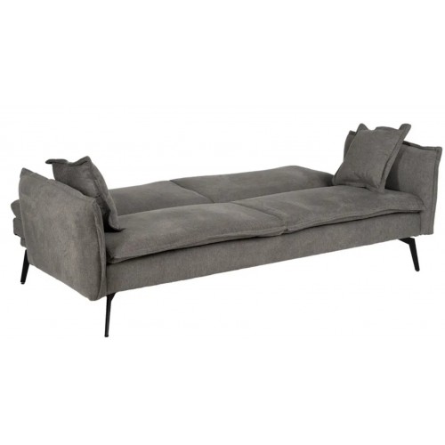 Sofa-bed grijs linnen stof metalen voet 214cm IXIA IXIA - 1