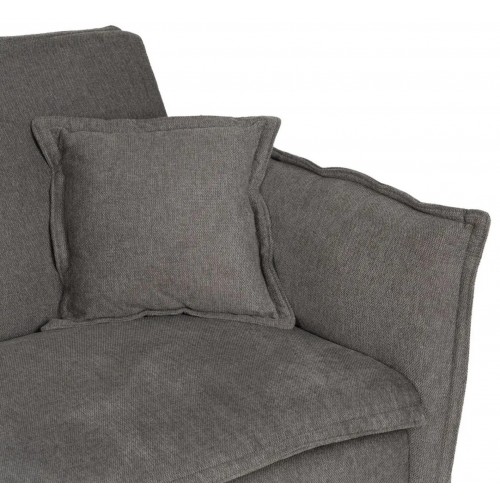 Sofá cama cinza tecido de tecido de tecido de metal 214cm IXIA IXIA - 7