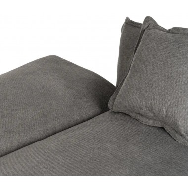 Sofa-bed grijs linnen stof metalen voet 214cm IXIA IXIA - 10