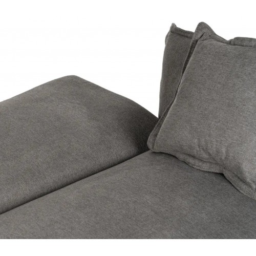Sofá cama cinza tecido de tecido de tecido de metal 214cm IXIA IXIA - 10