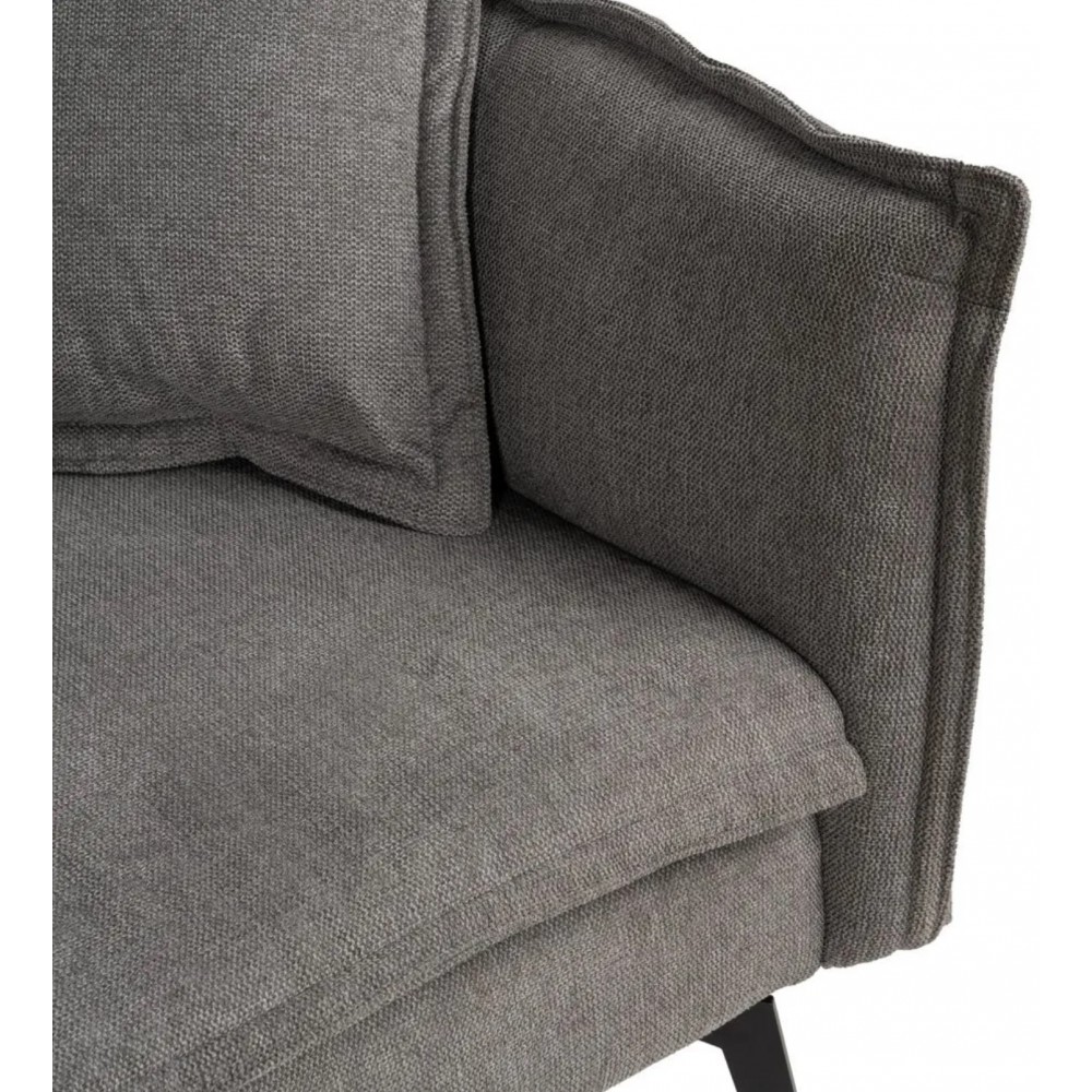 Sofá cama cinza tecido de tecido de tecido de metal 214cm IXIA IXIA - 12