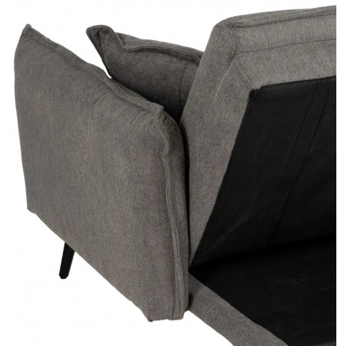 Sofá cama cinza tecido de tecido de tecido de metal 214cm IXIA IXIA - 15