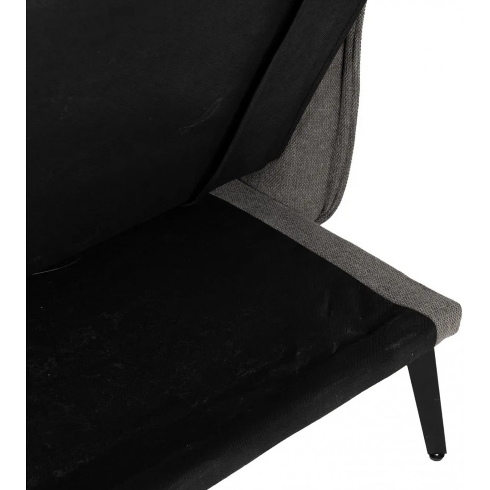 Sofá cama cinza tecido de tecido de tecido de metal 214cm IXIA IXIA - 16