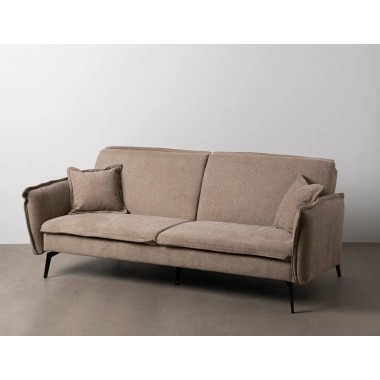 Sofa-Lit Taupe Stoff Metall Fußwäsche 214cm IXIA IXIA - 3