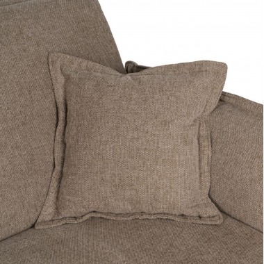 Sofa-Lit taupe fabric metal foot linen 214cm IXIA IXIA - 6