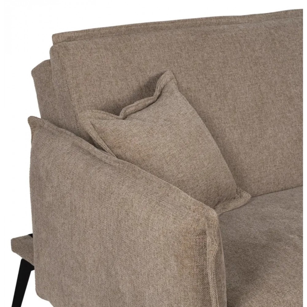 Sofá cama Taupe Than Than Line Metal Pé 214cm IXIA IXIA - 7