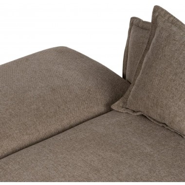 Sofa-Lit taupe fabric metal foot linen 214cm IXIA IXIA - 8