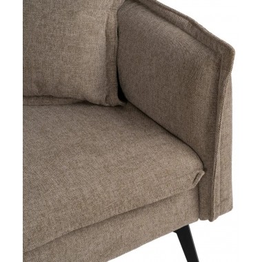 Sofa-Lit Taupe Stoff Metall Fußwäsche 214cm IXIA IXIA - 11