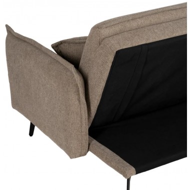 Sofa-Lit Taupe Stoff Metall Fußwäsche 214cm IXIA IXIA - 15