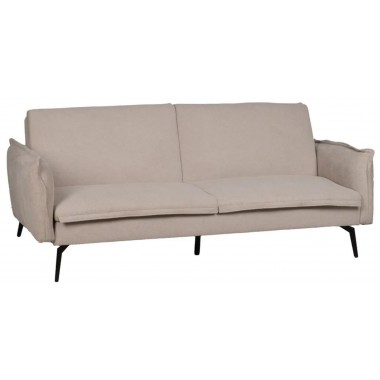 Sofa-Lit Beige Stoff Leinen Metall Fuß 214cm IXIA IXIA - 1