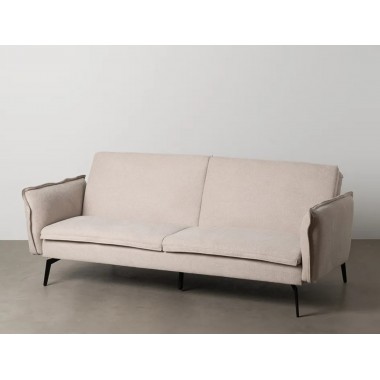 Sofa-bed Beige linnen stof metalen voet 214cm IXIA IXIA - 4