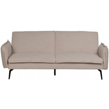 Sofa-bed Beige linnen stof metalen voet 214cm IXIA IXIA - 5