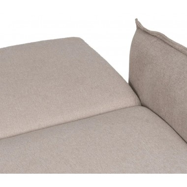 Sofa-Lit Beige Stoff Leinen Metall Fuß 214cm IXIA IXIA - 8