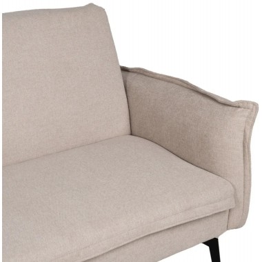 Sofa-Lit Beige Stoff Leinen Metall Fuß 214cm IXIA IXIA - 9