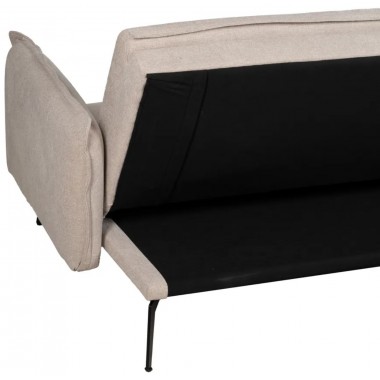 Sofa-bed Beige linnen stof metalen voet 214cm IXIA IXIA - 15