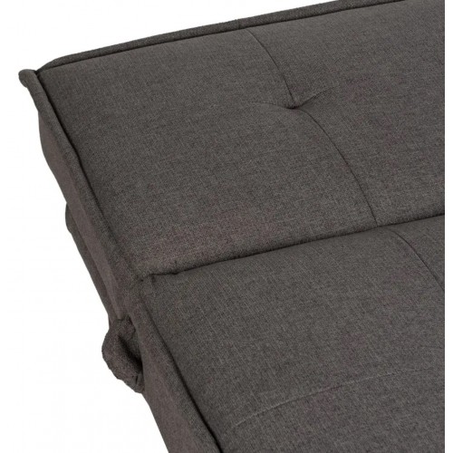 Sofa cama tela gris hoja madera 181cm IXIA IXIA - 11