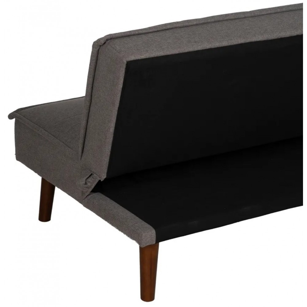Sofa cama tela gris hoja madera 181cm IXIA IXIA - 17