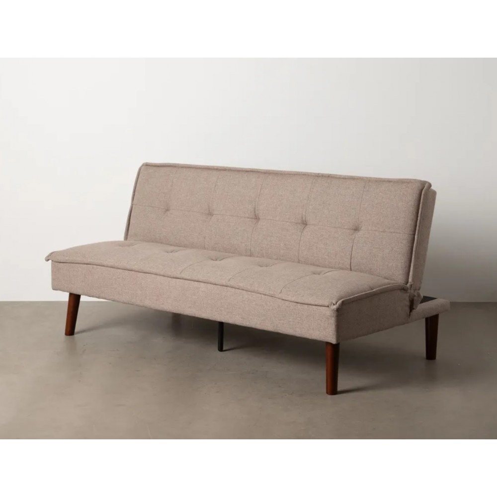 Sofa Bett Beige Stoff Holzfuß 181cm IXIA IXIA - 3