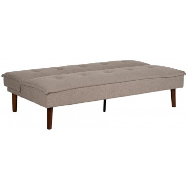 Sofa Bett Beige Stoff Holzfuß 181cm IXIA IXIA - 1 2