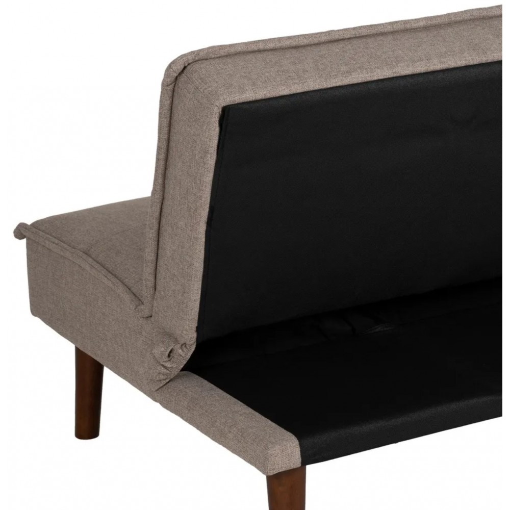 Sofa Bett Beige Stoff Holzfuß 181cm IXIA IXIA - 12