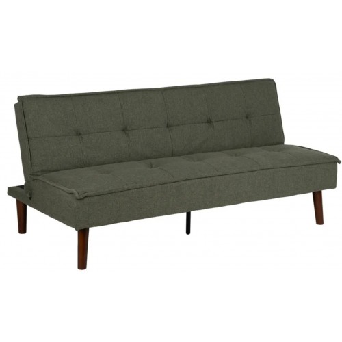 Sofa Bett Grün Stoff Holzfuß 181cm IXIA IXIA - 1