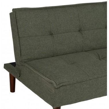 Sofa Bett Grün Stoff Holzfuß 181cm IXIA IXIA - 5