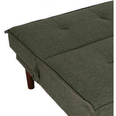 Sofa Bett Grün Stoff Holzfuß 181cm IXIA IXIA - 6