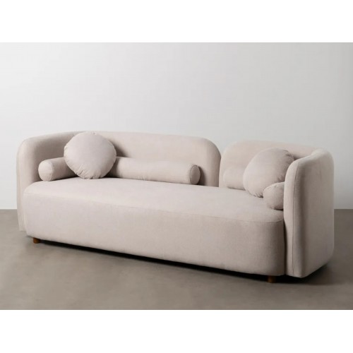 Sofa 3 zitplaatsen modern beige weefsel 223cm IXIA IXIA - 1