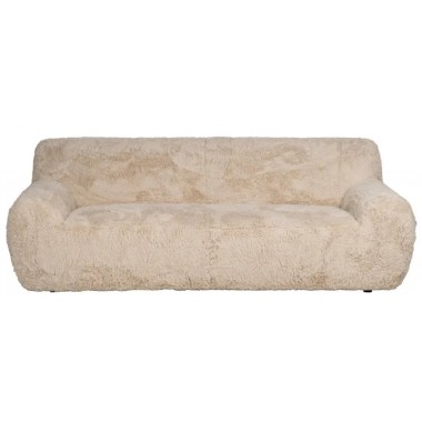 Sofa met 3 zitplaatsen, beige valse vacht IXIA IXIA - 3