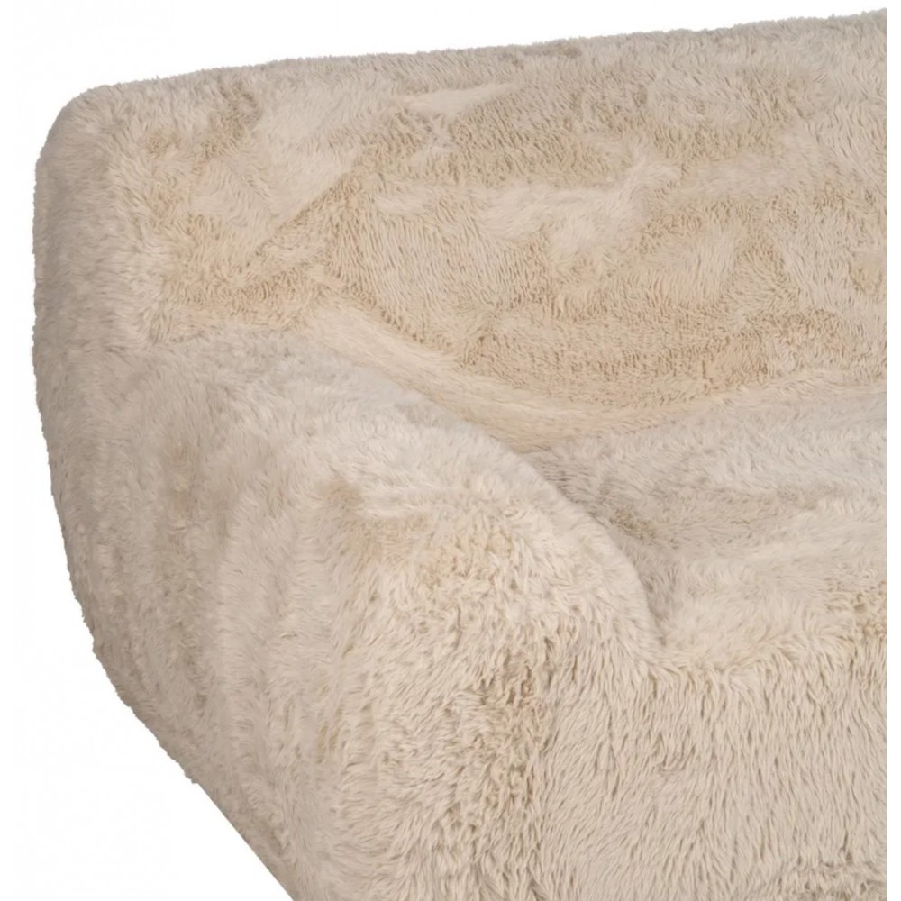 3 sitzsofa kunstfell beige 240cm IXIA IXIA - 5