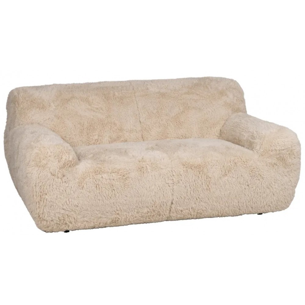 Sofa 2 seats fake beige fur 185cm IXIA IXIA - 1