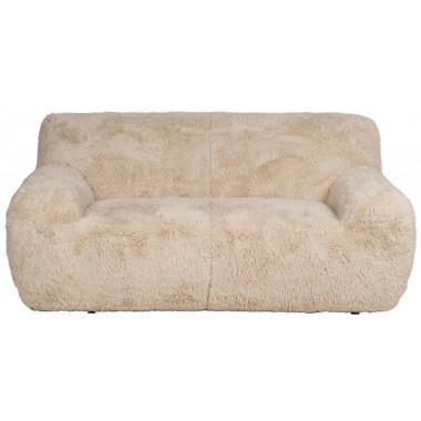 Sofa 2 seats fake beige fur 185cm IXIA IXIA - 3