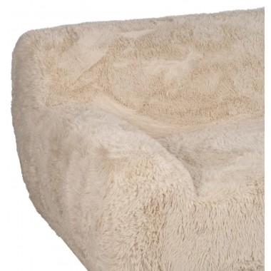 Sofa 2 seats fake beige fur 185cm IXIA IXIA - 5