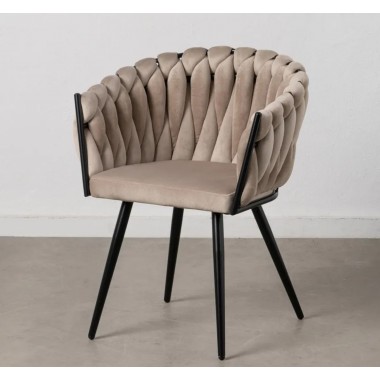 Beige and Black Velvet Chair IXIA IXIA - 4